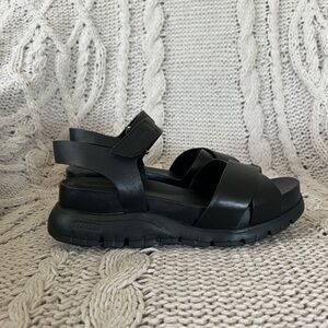 Cole Haan ZeroGrand Black Leather Sandals